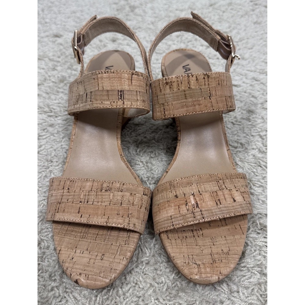 Vaneli Levana Cork Slingback Block Heel Sandals Women's 9N Strappy Resort Wear